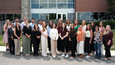 Dietetics Graduate Students standing in front of the ILSB